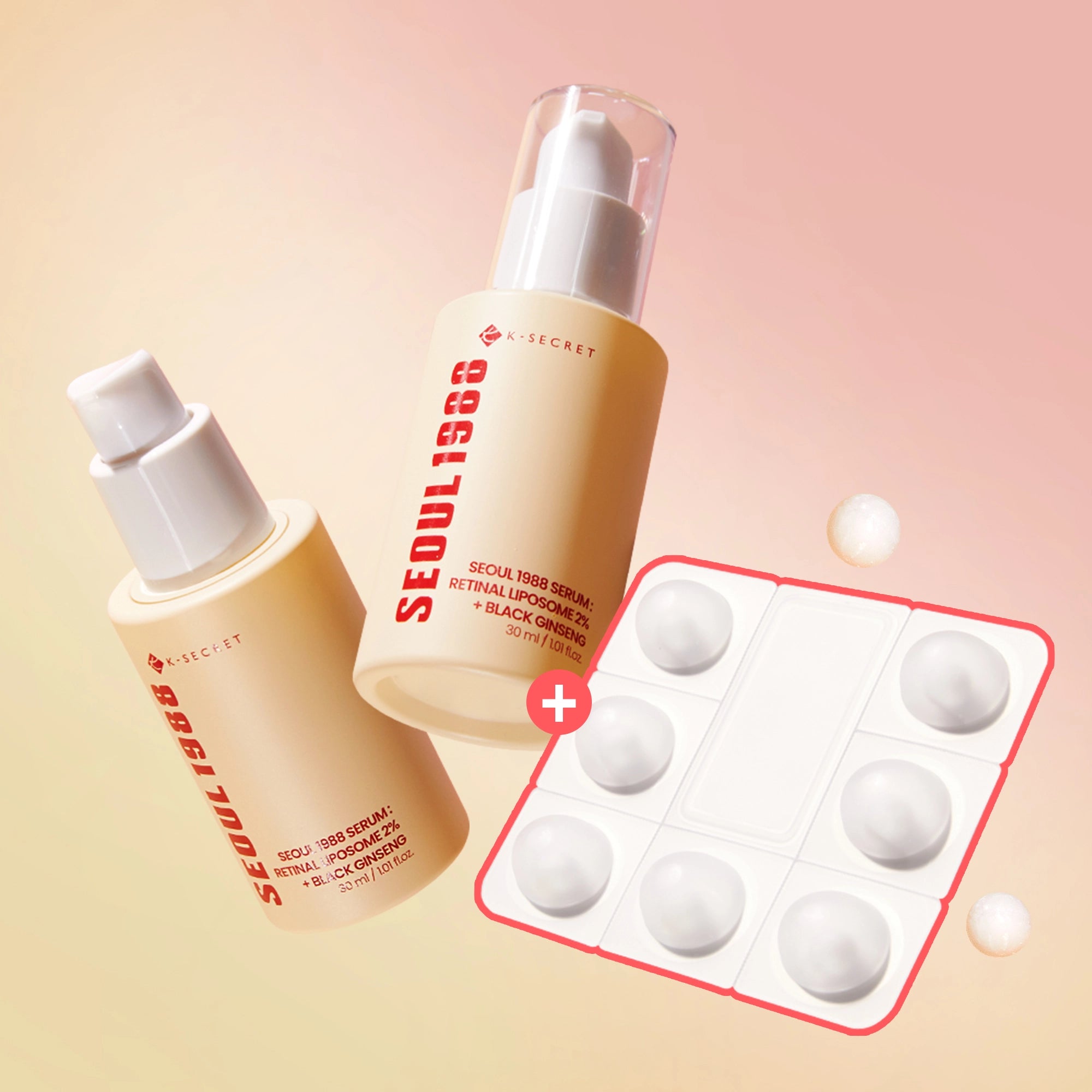 *Special Price* Exclusive Set [KSECRET] Retinal Black Ginseng Serum Double Set (Free Gift : Boosting Ball)