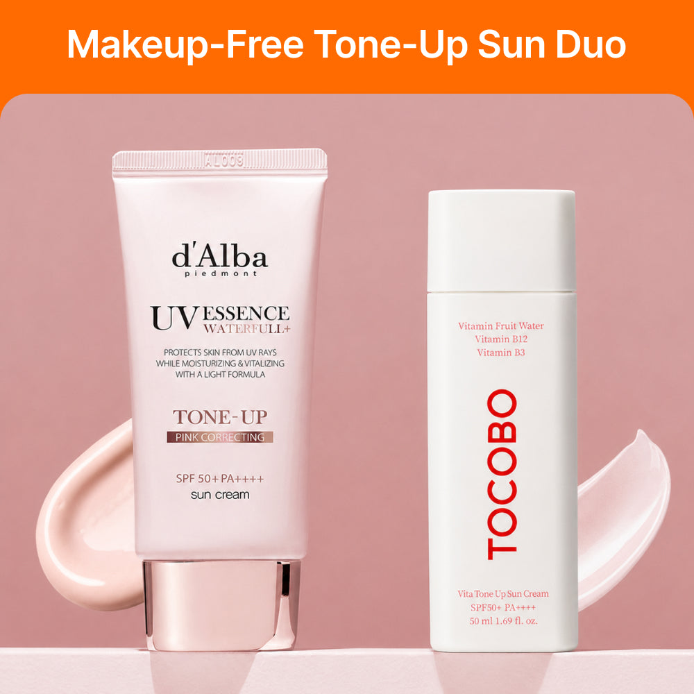 MOIDA SET [MOIDA] Makeup-Free Tone-Up Sunscreen Duo Set (TOCOBO + d'Alba)