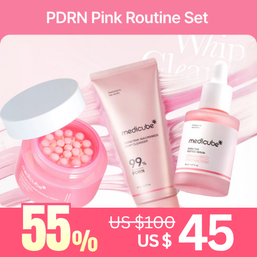 *Special Price* MOIDA SET [MEDICUBE] PDRN Pink Routine Set (Cleansing Foam + Serum + Cream)