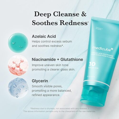 [Medicube] Azelaic Acid Niacinamide Deep Clean Foam Cleanser 120ml