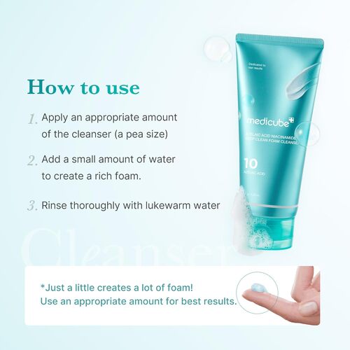 [Medicube] Azelaic Acid Niacinamide Deep Clean Foam Cleanser 120ml