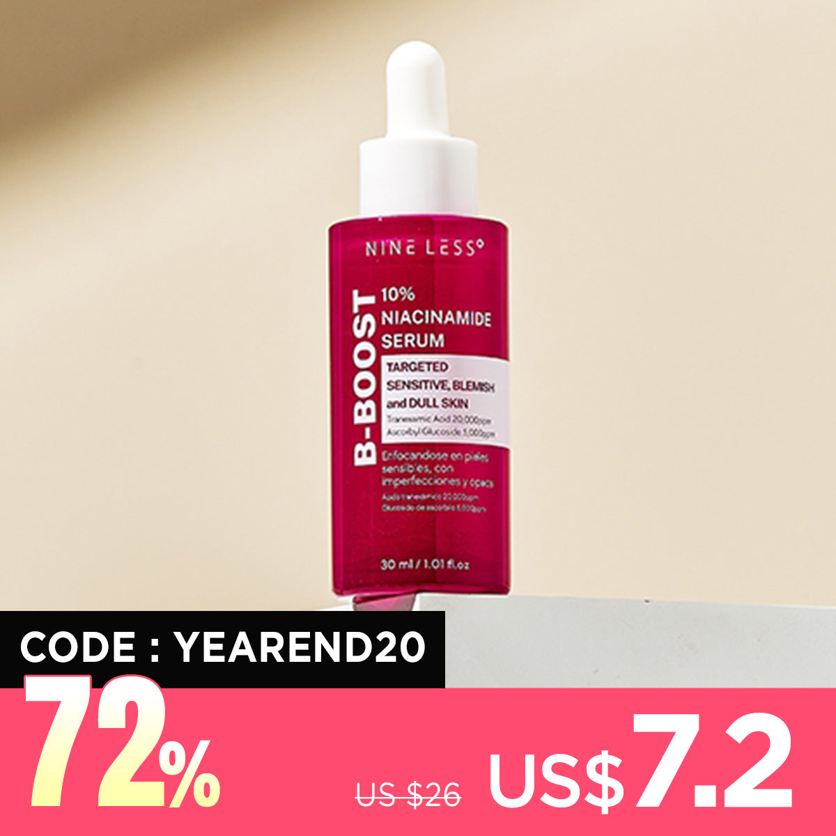 [NINE LESS] 10% B-boost Niacinamide Serum 30ml