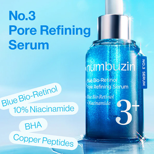 [Numbuzin] No.3 Blue Bio-Retinol Pore Refining Serum 30ml
