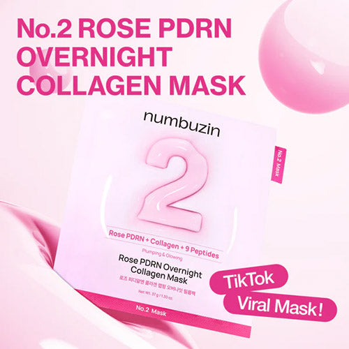 [Numbuzin] No.2 Rose PDRN Overnight Collagen Mask (4ea)