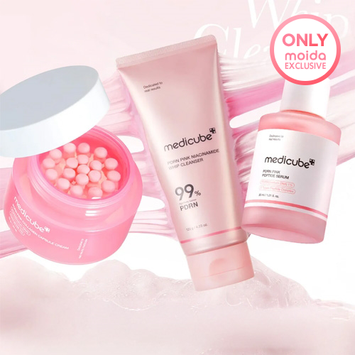 MOIDA SET [MEDICUBE] PDRN Pink Routine Set (Cleansing Foam + Serum + Cream)