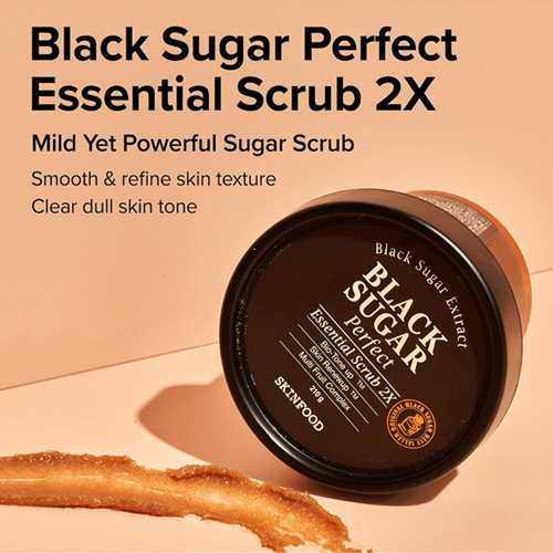 [Skinfood] Black Sugar Perfect Essential Scrub 2X 210ml