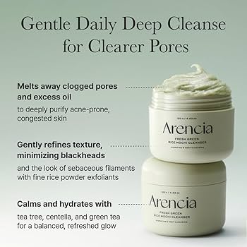 [Arencia] Pore-Tightening Skin Reset Set (Green Rice Mochi Cleanser + Retinal Booster Shot) *Special Price*
