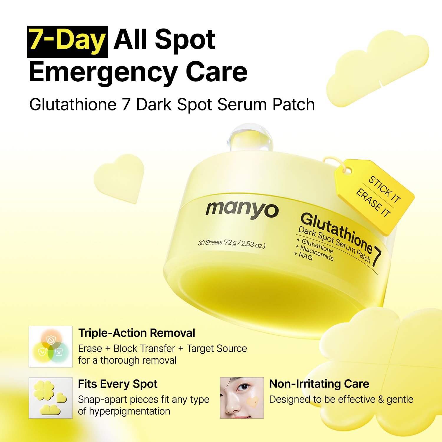 [Manyo] Glutathione 7 Dark Spot Serum Patch (30 pcs)