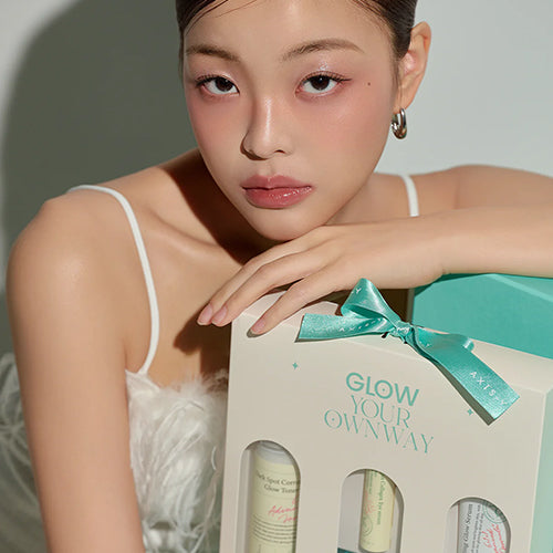 [AXIS-Y] Glow Your Ownway Set (Dark Spot Correcting Glow Toner + Vegan Collagen Eye Serum + Dark Spot Correcting Glow Serum + You Glow Compact Mirror)
