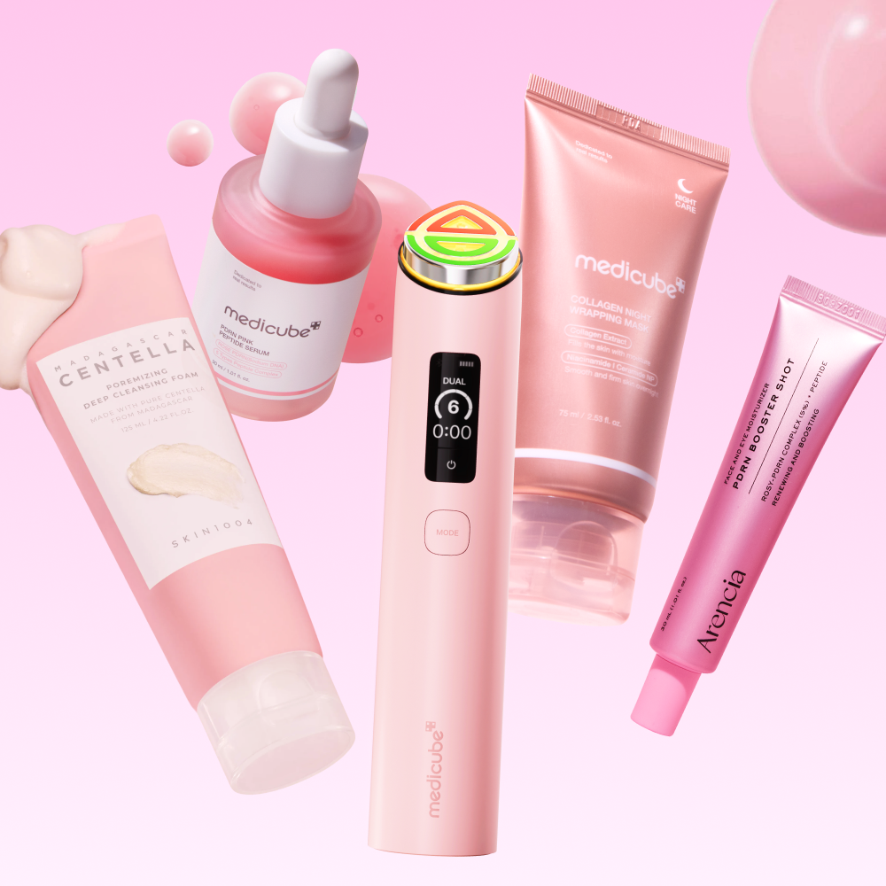 MOIDA SET [MOIDA] Pink Collagen PDRN Anti-Aging Care Set for Sagging & Dull Skin (AGE-R Device + Cleansing Foam + Booster Shot + Serum + Night Mask) *Special Price*
