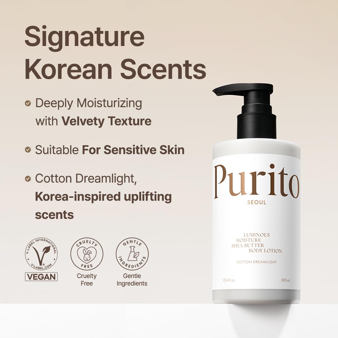 [Purito Seoul] Luminous Moisture Shea Butter Body Lotion (3 types)