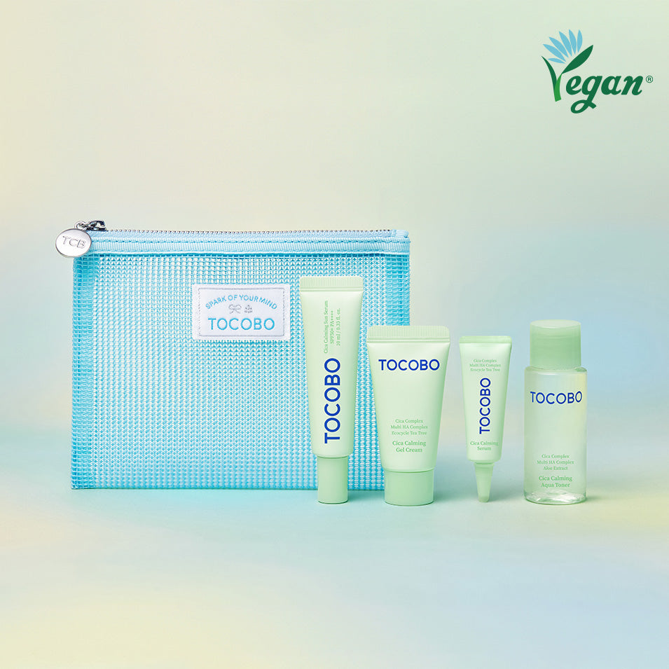 MOIDA SET [TOCOBO] Travel-Ready Calming Set (Skincare Kit + Sun Stick + Lip Mask) *Special Price*