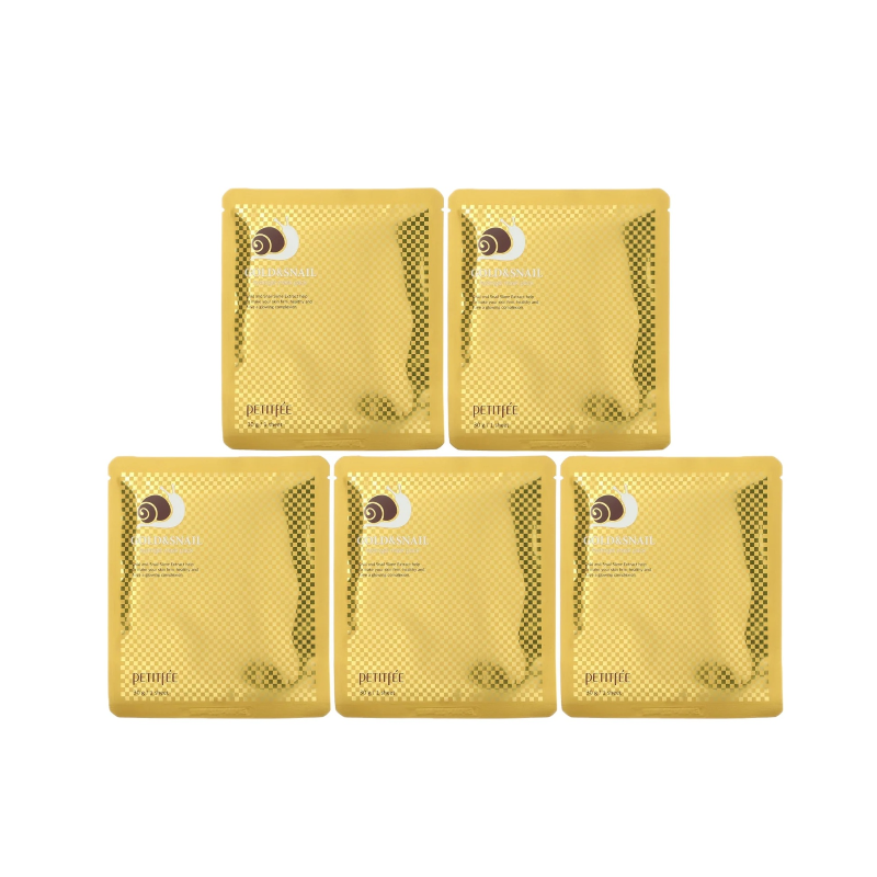 [PETITFEE] Gold & Snail Mask Pack (5ea)