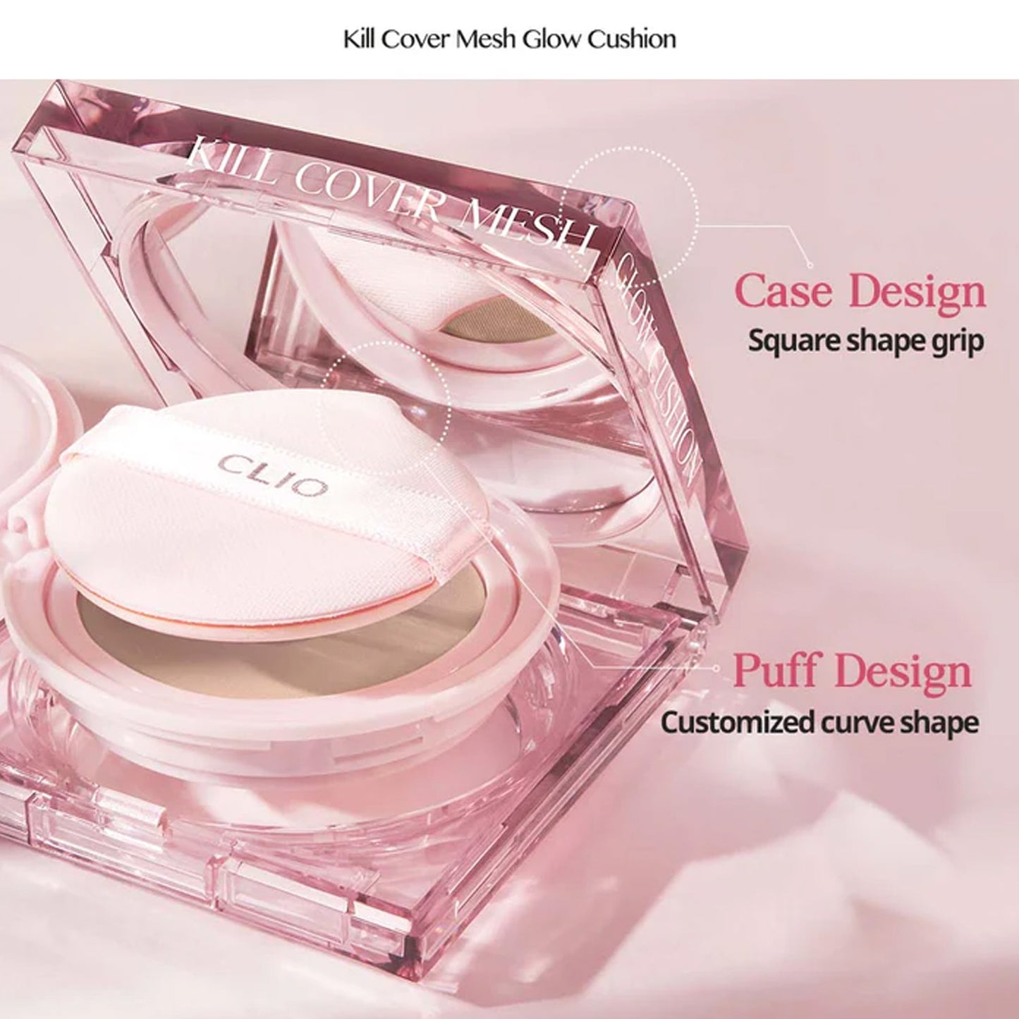 [CLIO] Kill Cover Mesh Glow Cushion Set (Cushion*1+Refill*1)