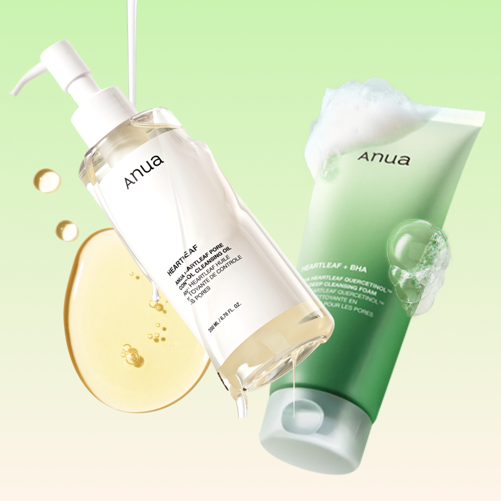 MOIDA SET [Anua] Heartleaf Pore & Blackhead Care Routine for Pore-Prone & Sensitive Skin (Cleansing Oil + Foam) *Special Price*
