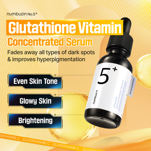 *MOIDA SET* [numbuzin] No.5+ Glutathione Skincare Duo (Serum + Toner Pads)
