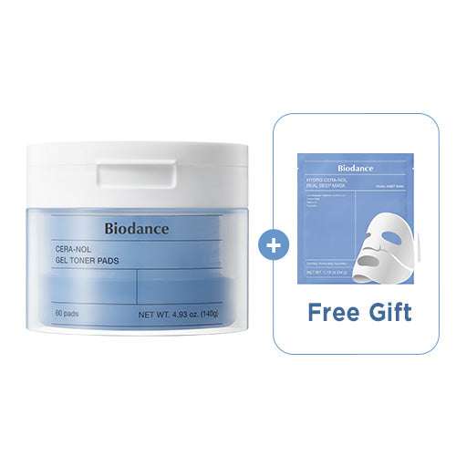 [Biodance] Cera-nol Gel Toner Pads (60ea) + Free Gift