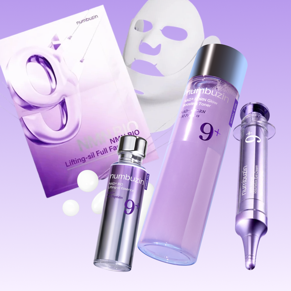 MOIDA SET [Numbuzin] No.9 NAD Anti-Aging Routine for Aging & Tired Skin (Toner + Essence + Eye Cream + Masks) *Special Price*