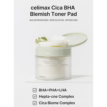 [celimax] Ji Woo Gae Cica BHA Blemish Toner Pad (60pads)