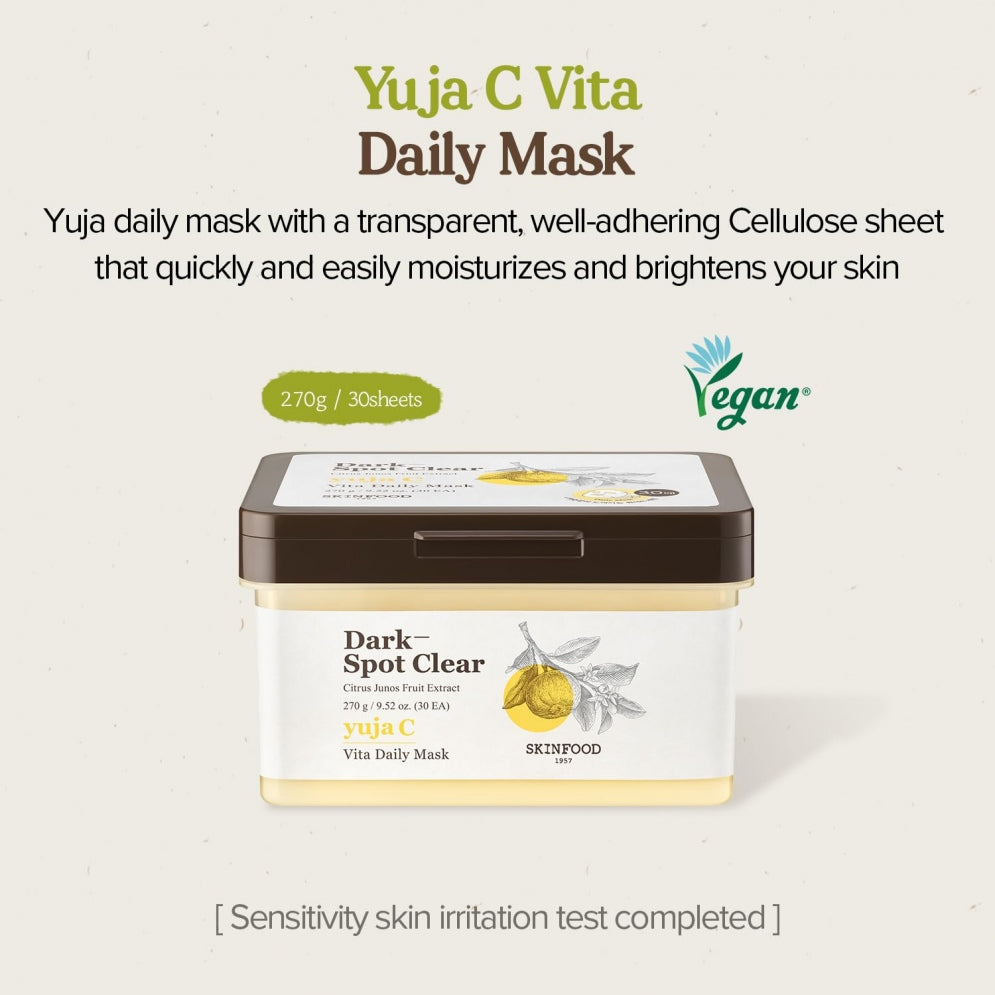 [Skinfood] Yuja C Vita Daily Mask (30ea)