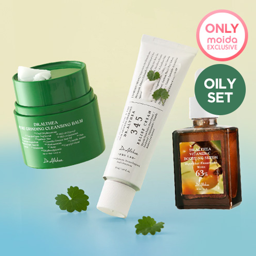 *SPECIAL PRICE* [Dr. Althea] 345 Relief Cream + Vitamin C Boosting Serum + Pure Grinding Cleansing Balm