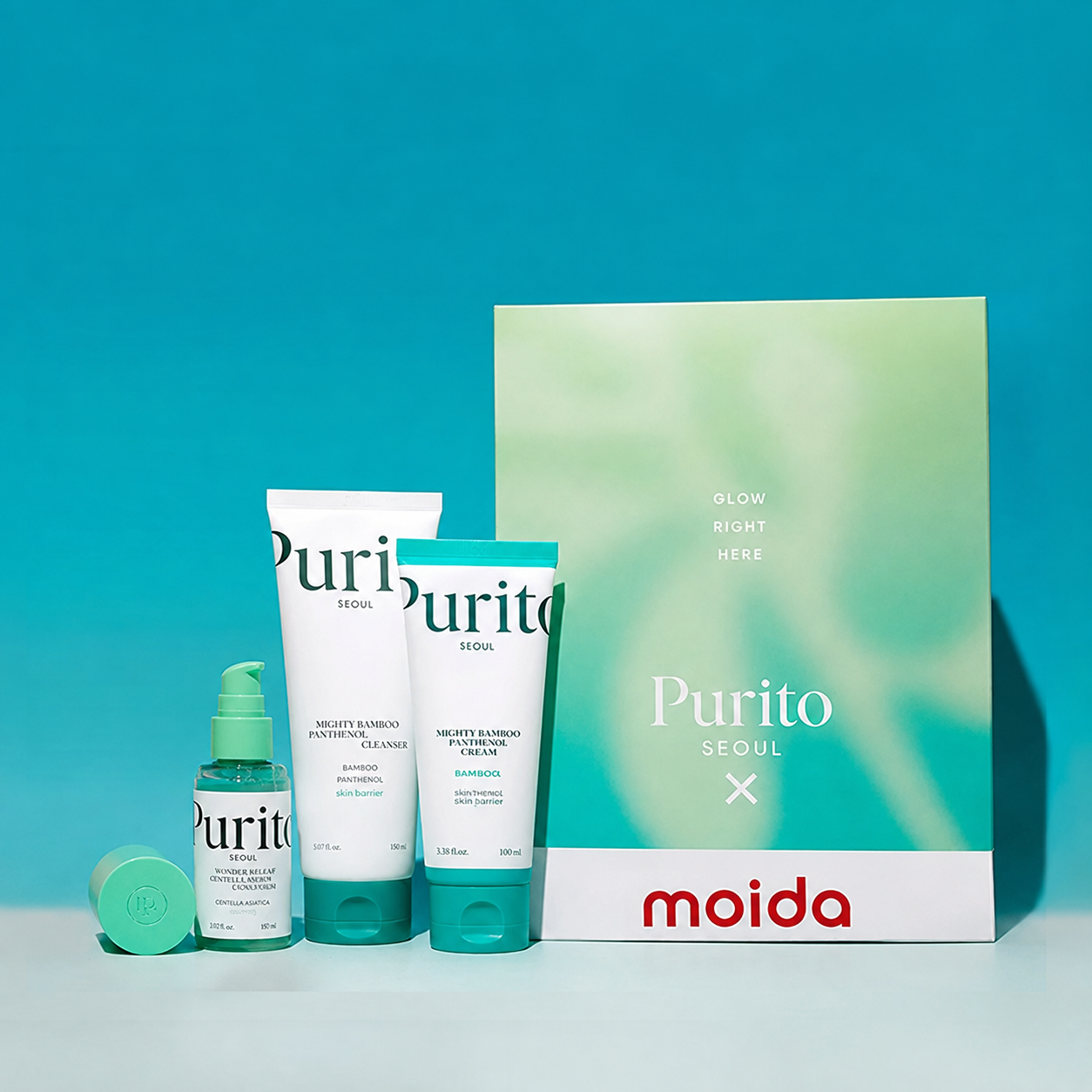 MOIDA BOX [Purito Seoul] Panthenol & Centella Repair Box (Cleansing Foam + Serum + Cream) *Special Price*