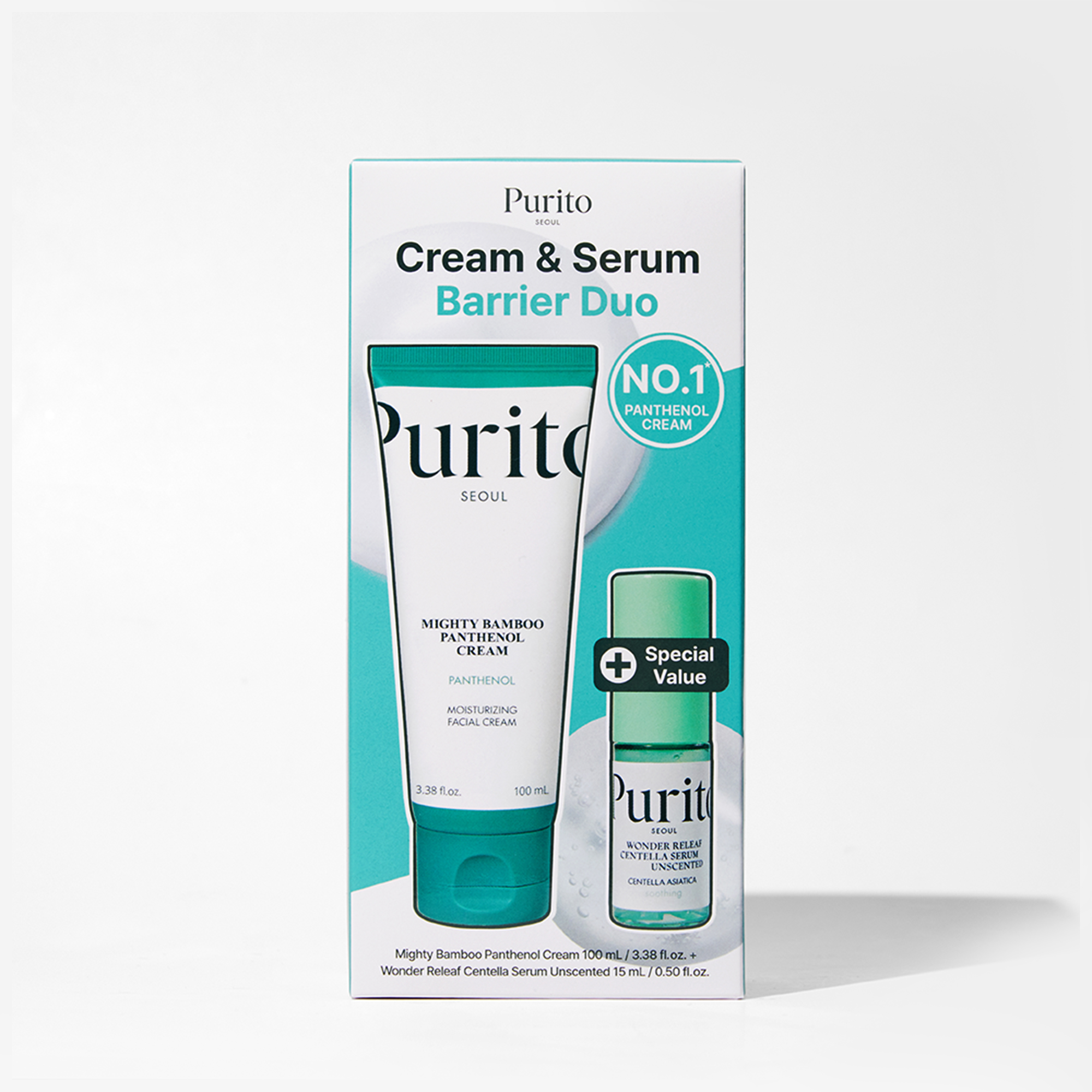 Exclusive Set [Purito Seoul] Set: Panthenol Bamboo Cream + Releaf Serum *Special Price*