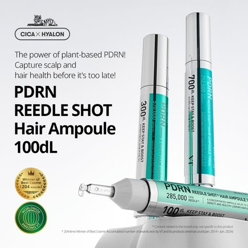 [VT Cosmetics] PDRN Reedle Shot Hair Ampoule 300dL