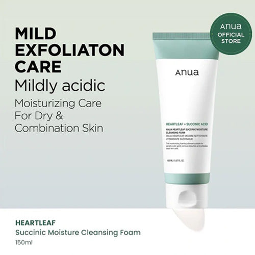 [Anua] *renewal* Heartleaf Succinic Moisture Cleansing Foam 150ml