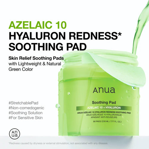 [Anua] Azelaic Acid 10 Hyaluron Redness Soothing Pad (90ea)