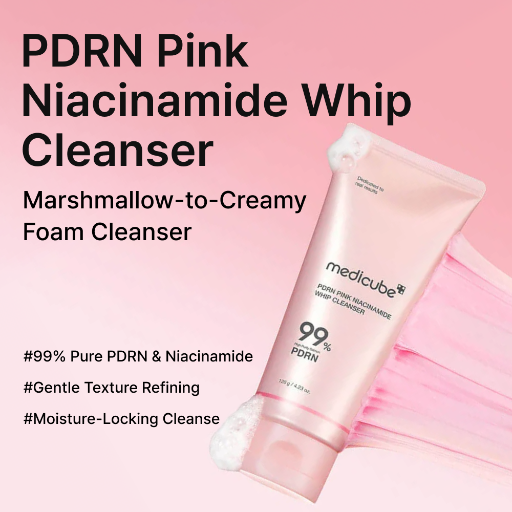 MOIDA SET [MEDICUBE] PDRN Pink Anti-Aging Routine for Sagging Skin (Whip Cleanser + Serum + Cream) *Special Price*