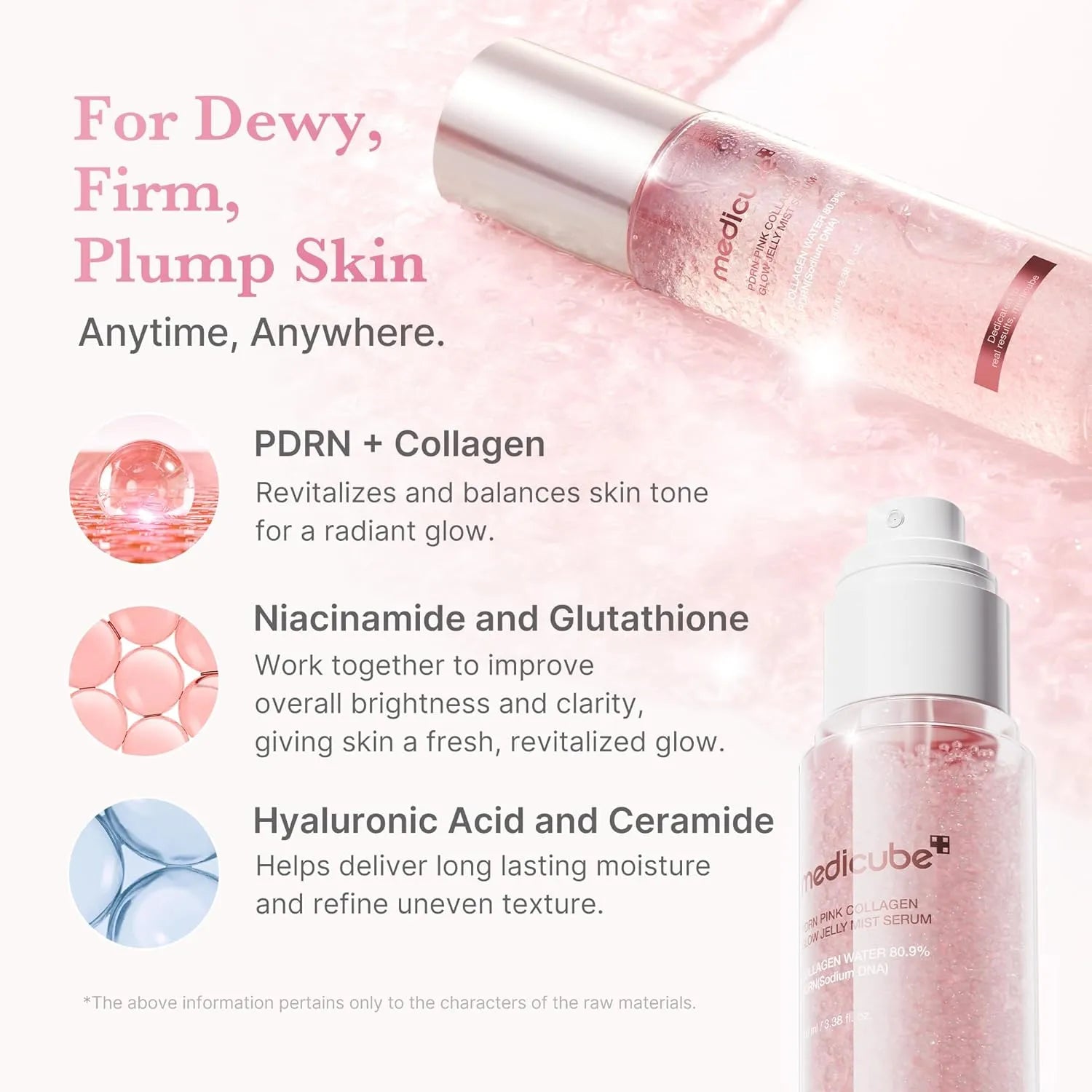 [MEDICUBE] PDRN Pink Collagen Glow Jelly Mist Serum 100ml