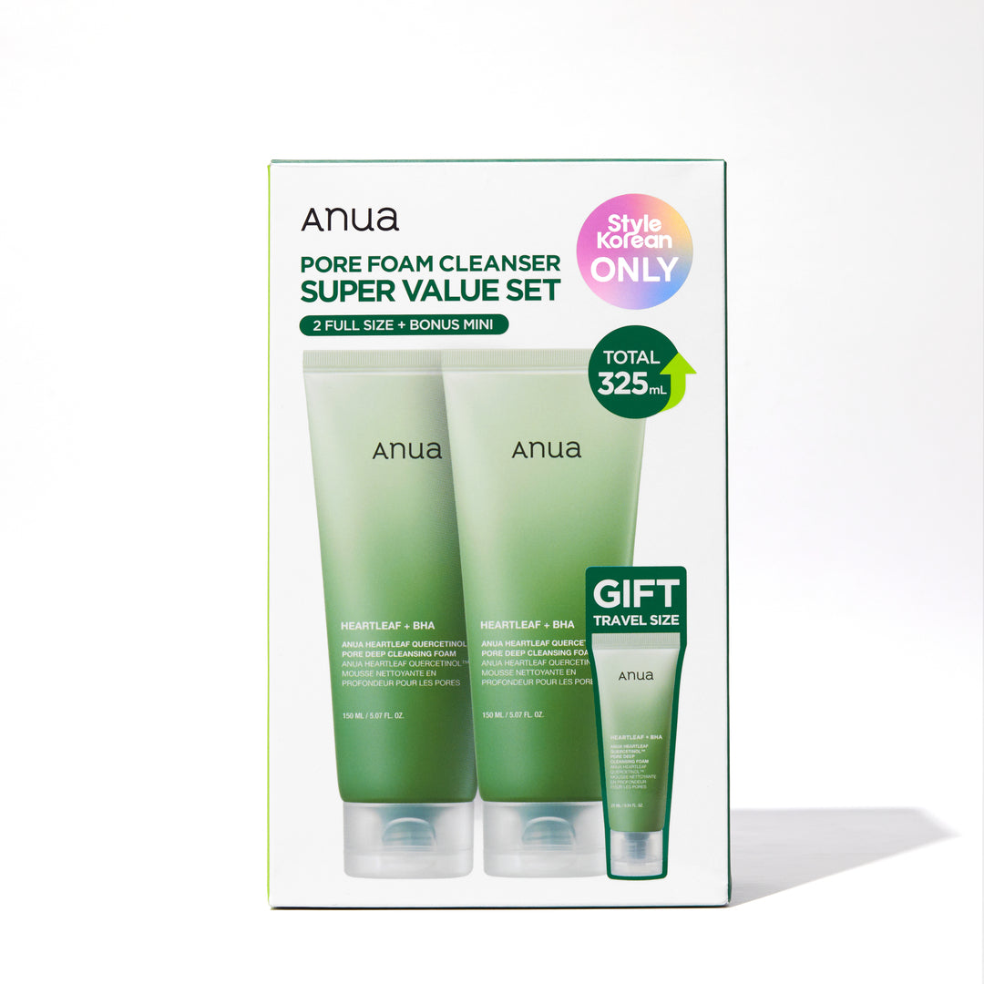 Exclusive Set [Anua] Heartleaf Pore Cleansing Foam Double Set (Free Gift : Mini Cleansing Foam) *Special Price*