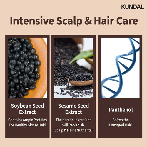 [KUNDAL] Honey & Macadamia Natural Shampoo 500ml (7 types)