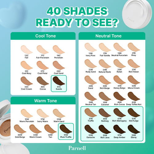 [PARNELL] Cicamanu Serum Cushion (6 colors)