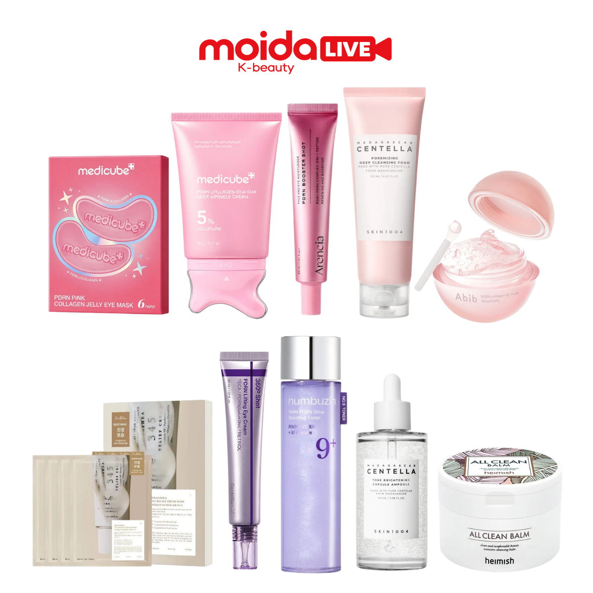 LIVE-EXCLUSIVE [MOIDA] Prep to Glow Set (Winter Glow Routine) (10 Items Included)