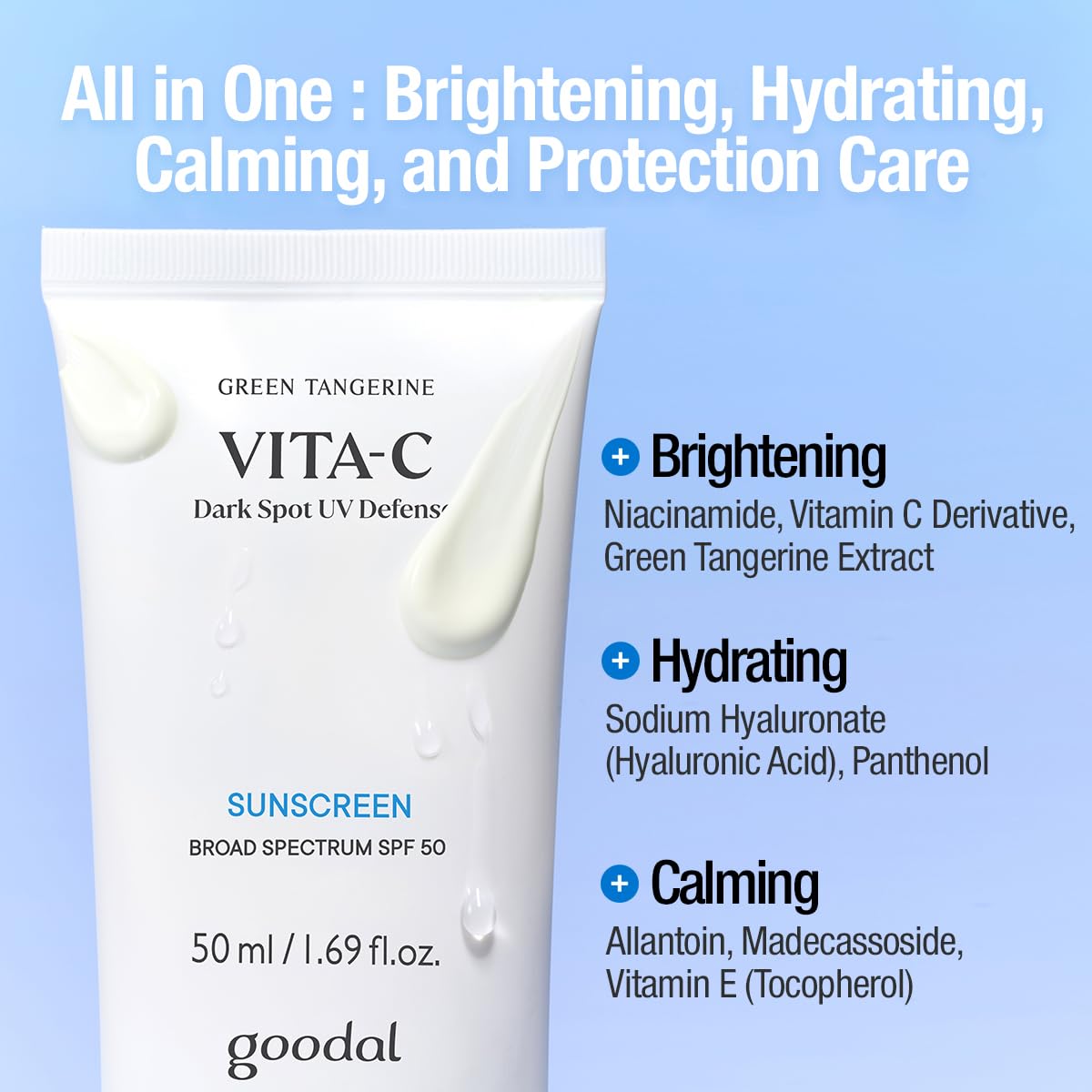 [Goodal] Green Tangerine Vita C Dark Spot UV Defense Sunscreen 50ml