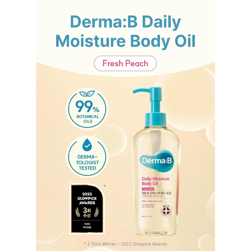 [DERMA:B] Derma-B Daily Moisture Body Oil #Fresh Paech 200ml
