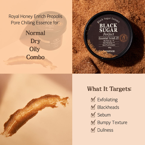 [Skinfood] *renew* Black Sugar Perfect Essential Scrub 2X 210ml