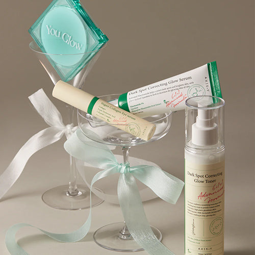 [AXIS-Y] Glow Your Ownway Set (Dark Spot Correcting Glow Toner + Vegan Collagen Eye Serum + Dark Spot Correcting Glow Serum + You Glow Compact Mirror)