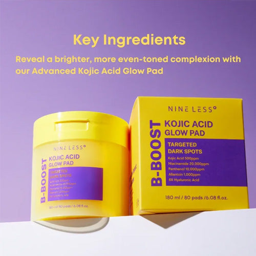 [NINE LESS] B-Boost Kojjic Acid Glow Toner Pad (80 pads)