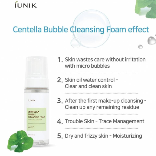 [iUNIK] Centella Bubble Cleansing Foam 150ml