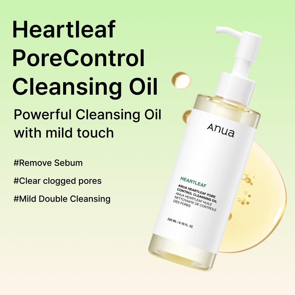 MOIDA SET [Anua] Heartleaf Pore & Blackhead Care Routine for Pore-Prone & Sensitive Skin (Cleansing Oil + Foam) *Special Price*