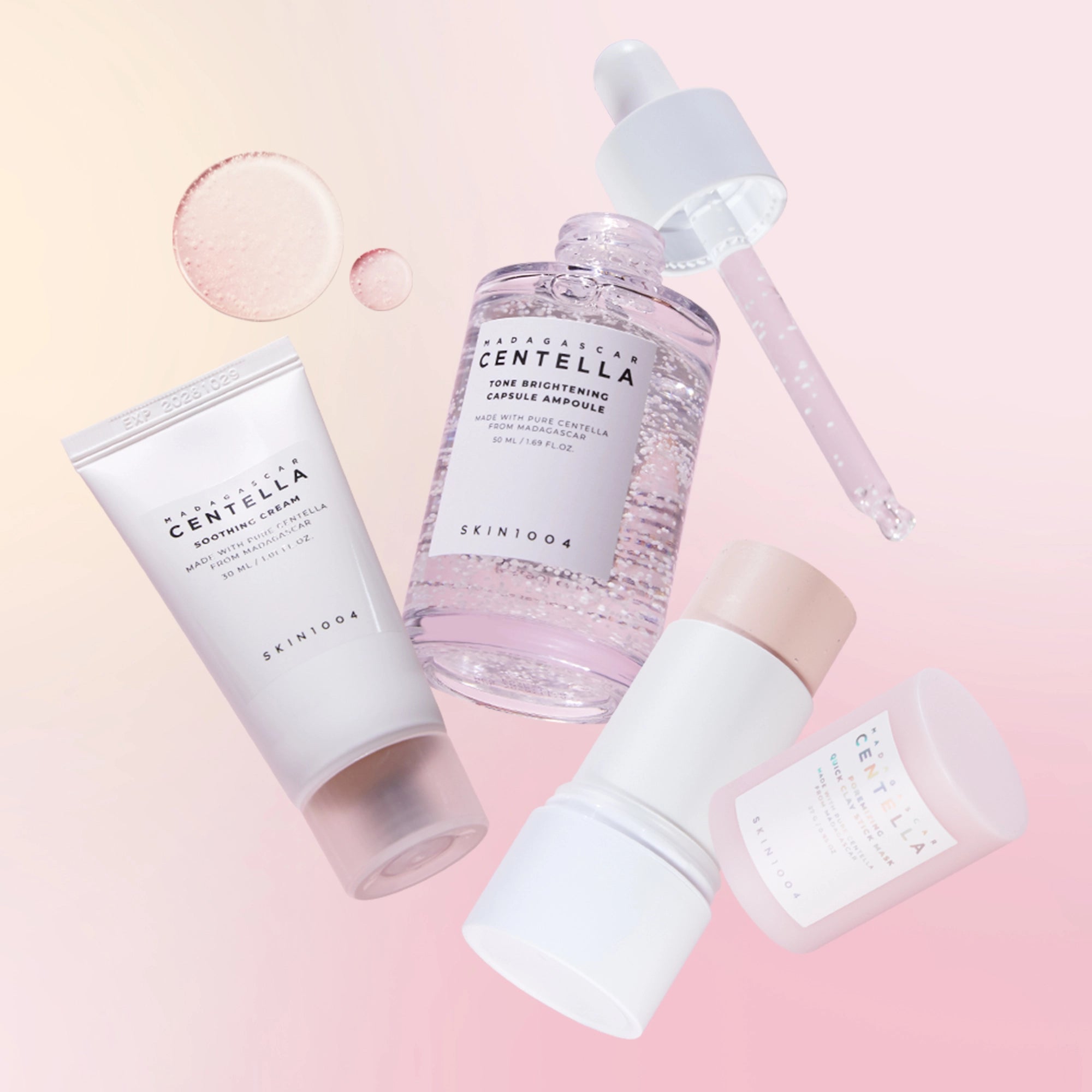 Exclusive Set [SKIN1004] Madagascar Centella Radiance Booster Trio (Ampoule + Mask + Cream) *Special Price*