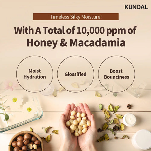 [KUNDAL] Honey & Macadamia Natural Shampoo 500ml (7 types)