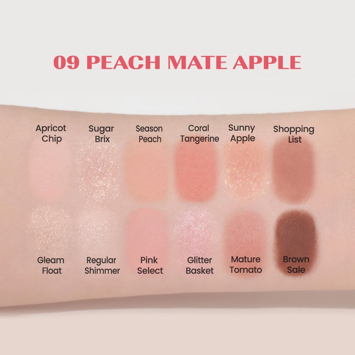 [CLIO] Pro Eye Palette Air Every Fruit Grocery Edition 09 Peach Mate Apple