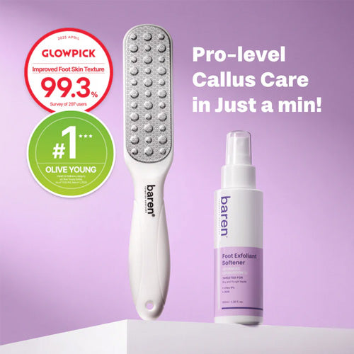 [baren] Callus Remover Kit for Feet: Foot File & Peeling Foot Spray *Flash Deal*