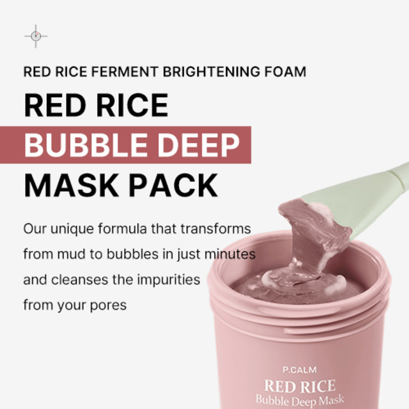 [P.CALM] Red Rice Bubble Deep Mask 90ml