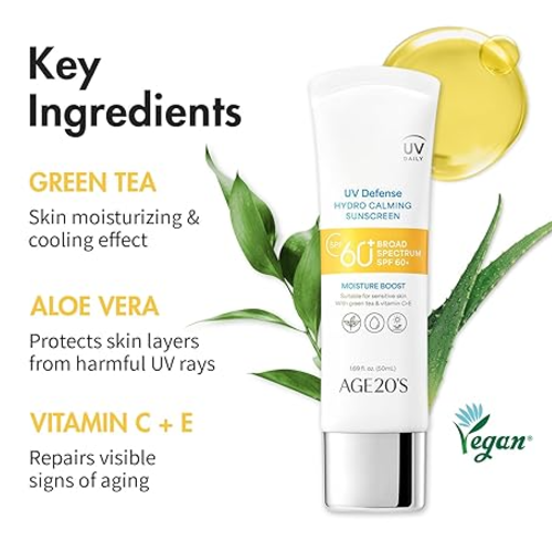 [AGE20'S] UV Defense Hydro Calming Sunscreen Twin Pack Set 50ml