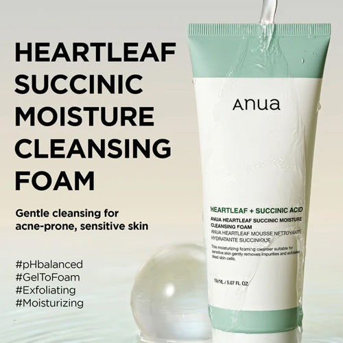 [Anua] *renewal* Heartleaf Succinic Moisture Cleansing Foam 150ml